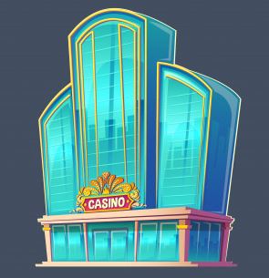 Korkea lasinen casino